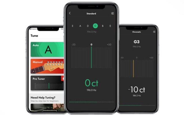 app chỉnh dây đàn guitar - Fender tune