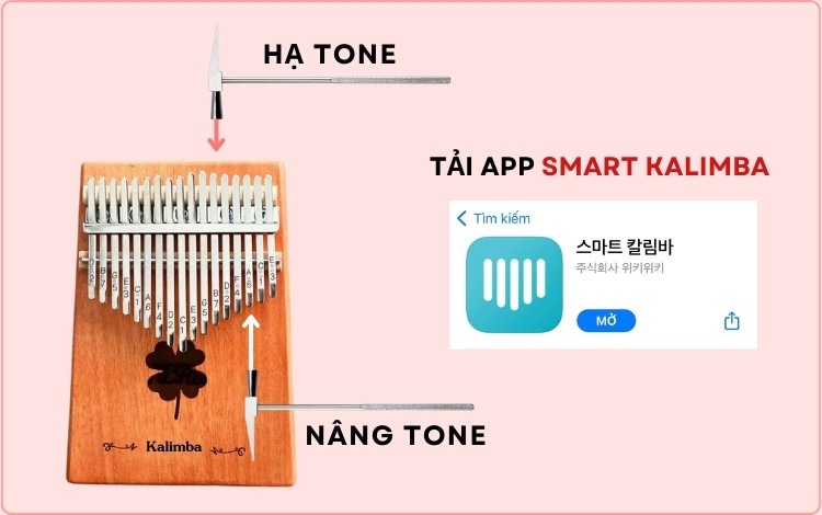Chỉnh đàn Kalimba bằng app Smart Kalimba