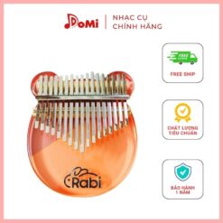 Đàn Kalimba Rabi Trong Suốt màu cam
