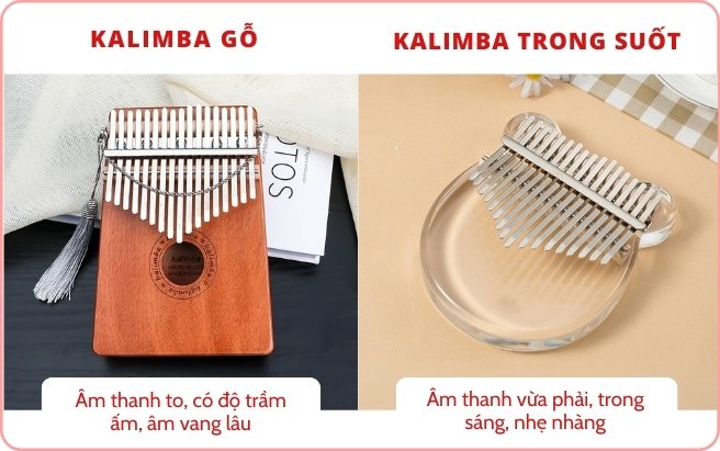 Nên mua Kalimba gỗ hay trong suốt