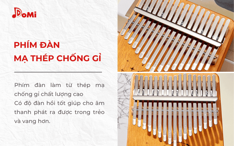 Phím đàn làm từ thép mạ chống gỉ