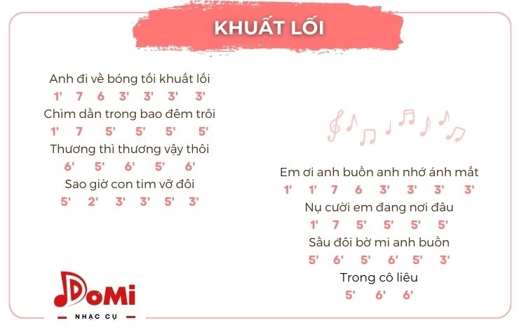 Tab Kalimba bài Khuất Lối