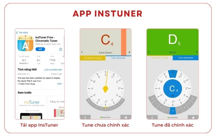 App chỉnh đàn Kalimba - insTuner