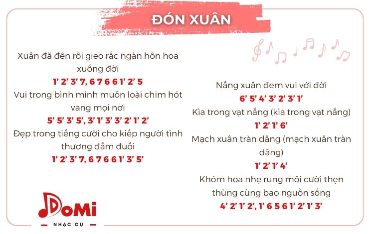 Tab Kalimba bài hát đón xuân