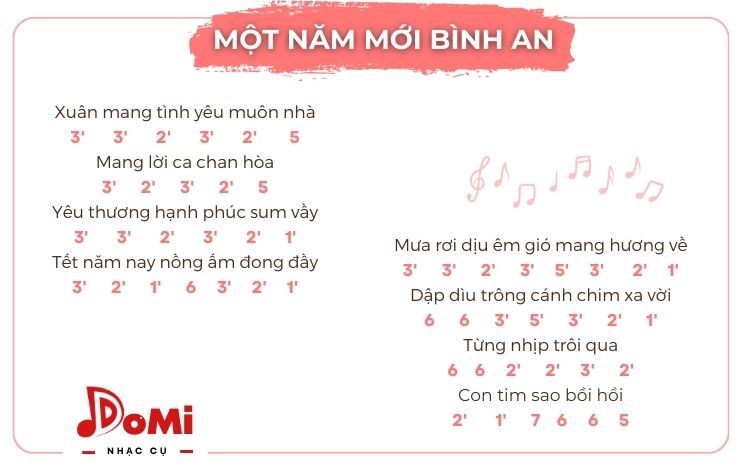 Tab Kalimba bài hát một năm mới bình an