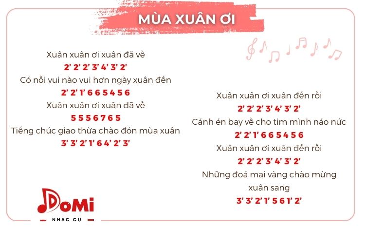 Tab đàn Kalimba bài hát mùa xuân ơi