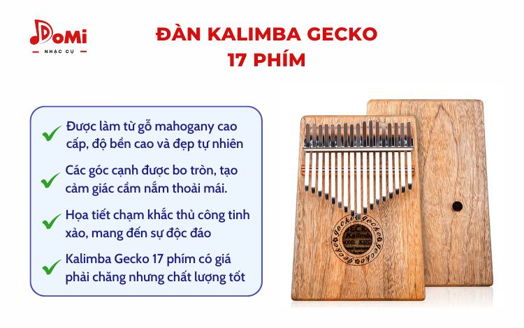 Nên mua đàn Kalimba loại nào - Kalimba Gecko 17 phím