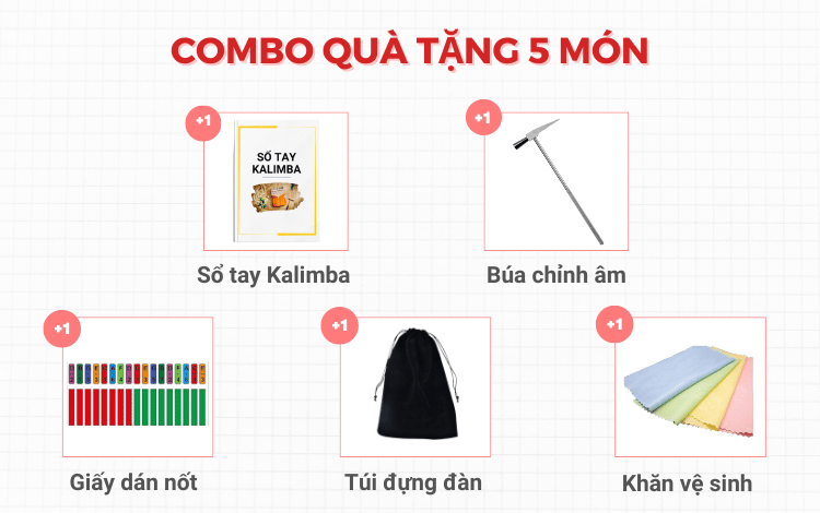 Combo phụ kiện đàn Kalimba tặng kèm