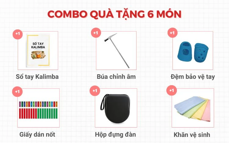 Combo phụ kiện đàn Kalimba tặng kèm