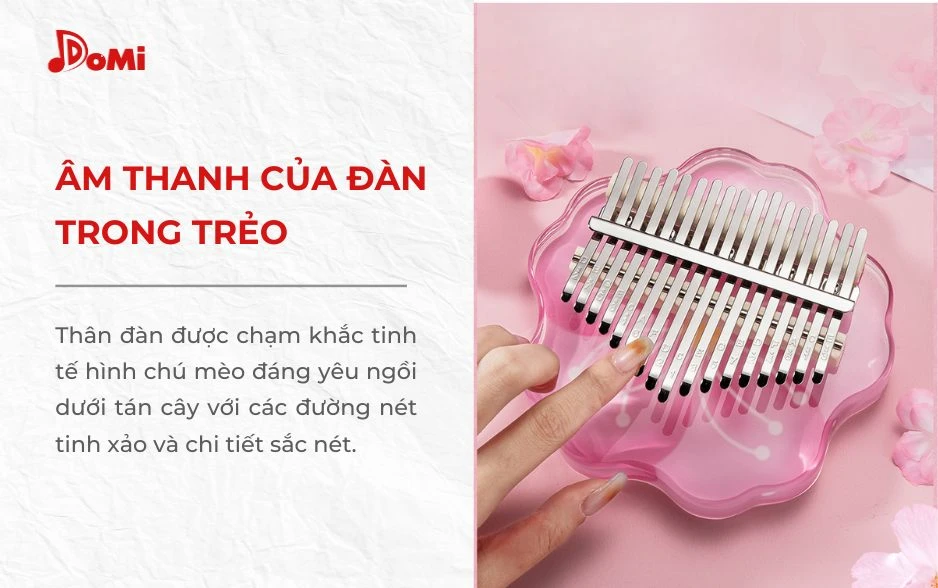 Âm thanh đàn kalimba hoa anh đào trong suốt 17 phím