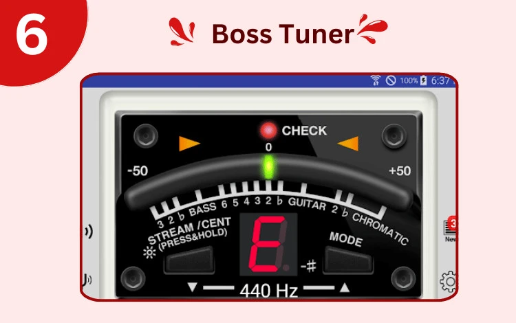 Ứng Dụng Chỉnh Dây Đàn Guitar Tốt Nhất Boss Tuner