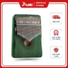 Đàn Kalimba Hộp Hình Mặt Trời 17 Phím Gỗ Mahogany Màu Xanh Lá