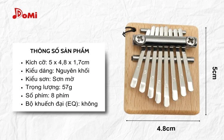 Thông tin chi tiết đàn kalimba mini 8 phím