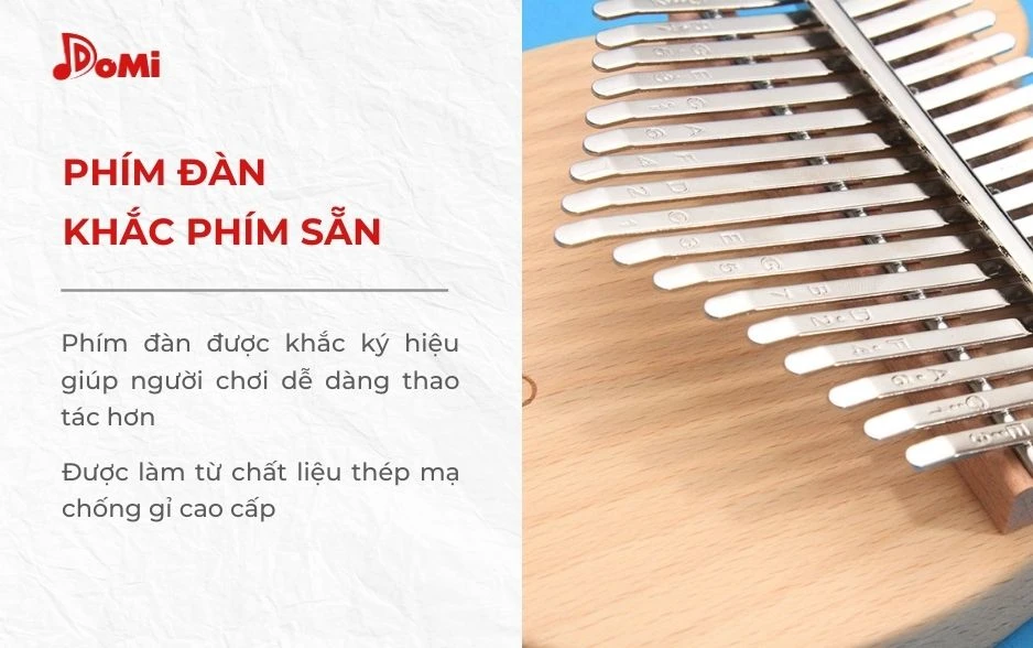 Phím đàn kalimba Calloway 17 Phím Hình Gấ
