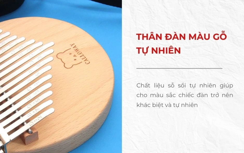 Thân đàn kalimba Calloway 17 Phím Hình Gấ